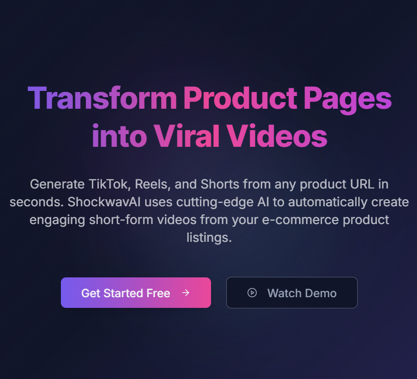 AI Developer — Automated Product AI video Generation showcase
